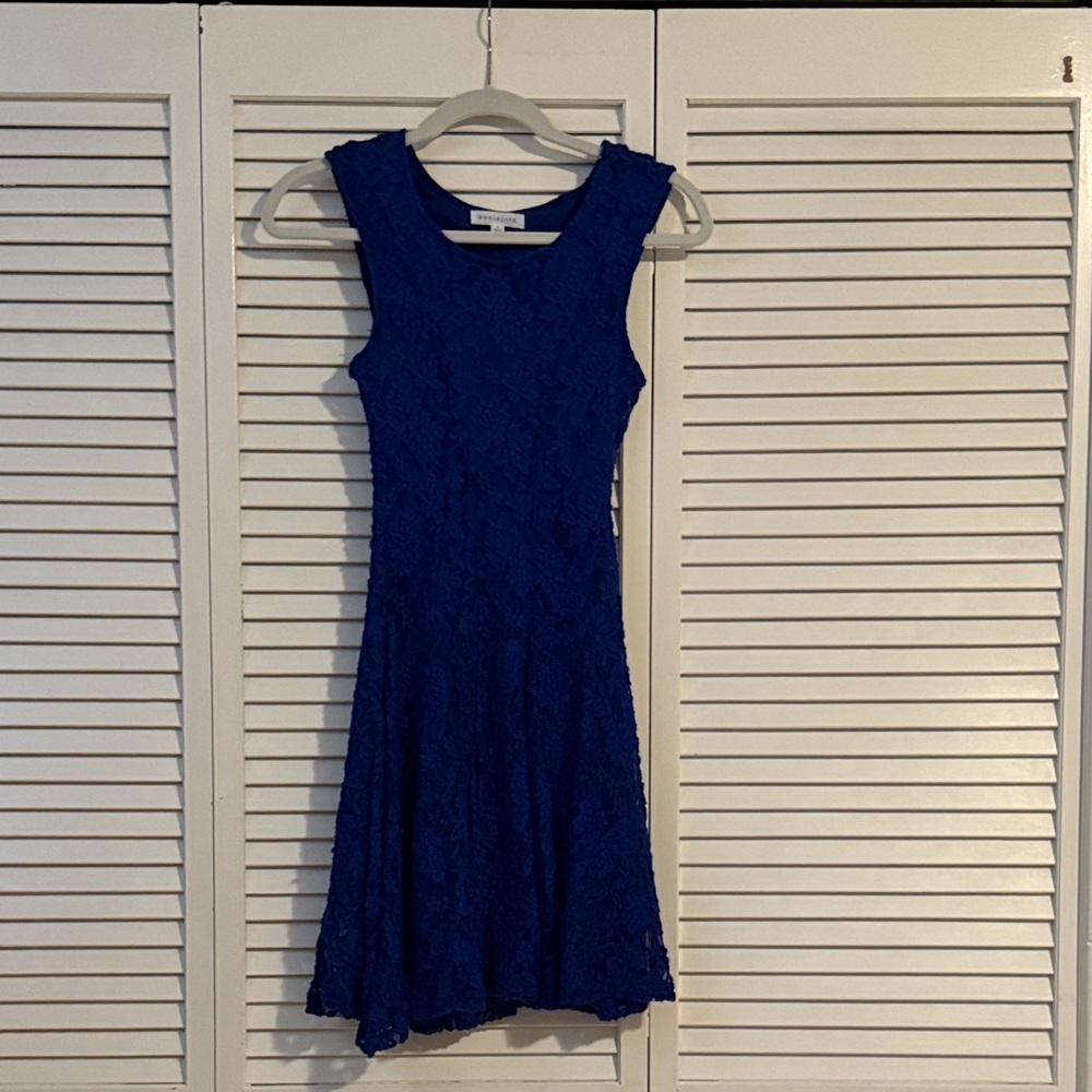 Socialite Royal Blue Asymmetrical Dress